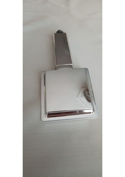 Şık Metalik Kare El Duş Başlığı ve Ahizesi 2'li Set