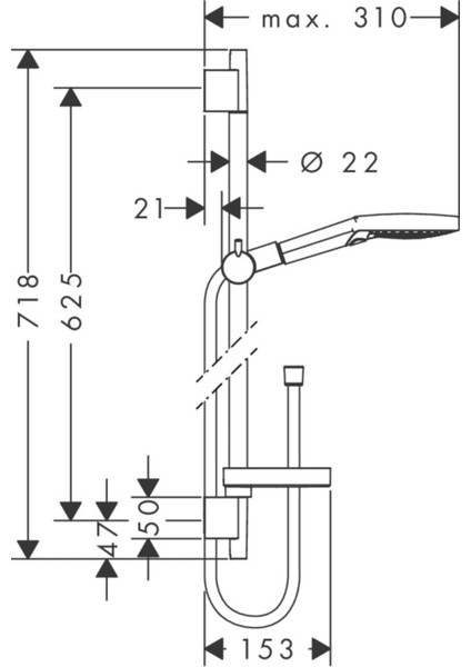 3 Jet Duş Seti, 65CM Duş Barı ve Sabunluk ile Şık Banyo Aksesuarı fırsatları