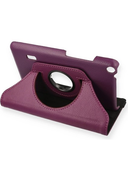 Zengezur Newface Huawei Mediapad T3 7 Kılıf 360 Tablet Deri Kılıf - Mürdüm