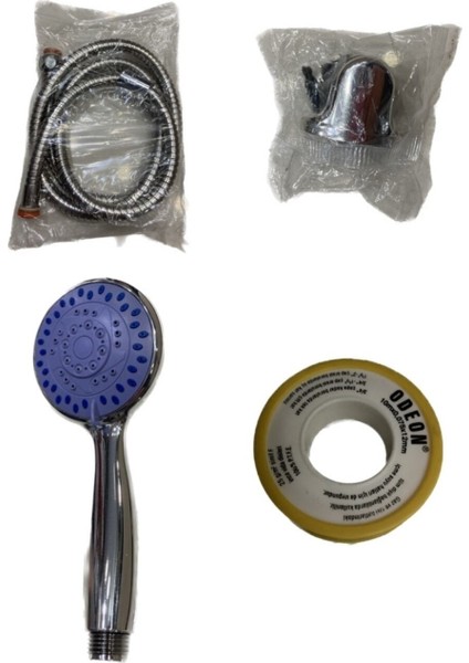 Lacivert Duş Seti: Hortum, Başlık ve Asma Aparatı + Teflon Bant Hediye fiyatları