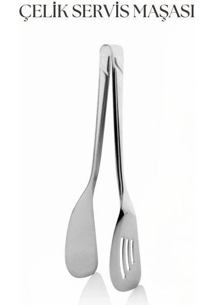 Paslanmaz Çelik Servis ve Yemek Maşası 22 cm