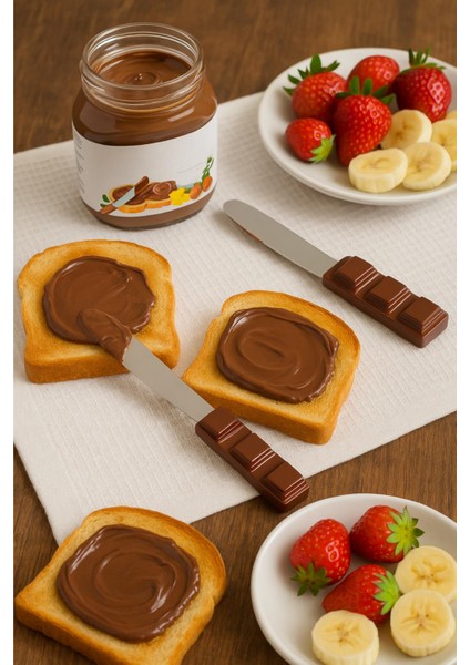 2 Li Paslanmaz Çelik Çikolata Bıçağı Seti 18 cm fiyatları