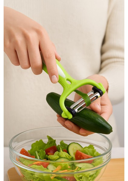 3 Başlıklı Plastik Soyacak Yeşil