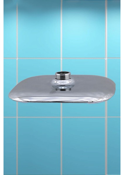 Banyo Tepe Duş Başlığı Kare Tasarım Beyaz, Şık ve Kullanışlı Duş Aksesuarı fırsatları