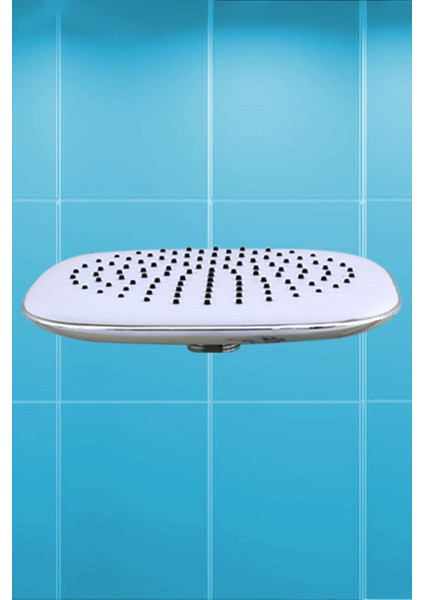 Banyo Tepe Duş Başlığı Kare Tasarım Beyaz, Şık ve Kullanışlı Duş Aksesuarı