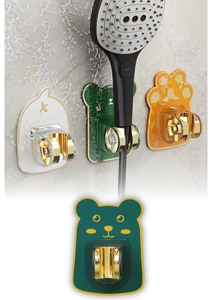 Renkli Hayvan Figürlü Hareketli Duş Başlığı Tutucu, Pratik ve Eğlenceli Tasarım