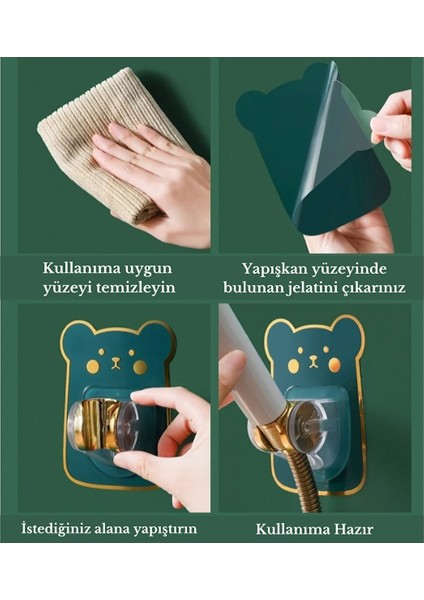 Renkli Hayvan Figürlü Hareketli Duş Başlığı Tutucu, Pratik ve Eğlenceli Tasarım fiyatları