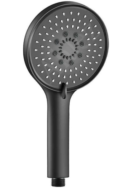 5 Fonksiyonlu Siyah Mafsallı Yuvarlak Duş Başlığı ve Pvc Hortum Seti fiyatları