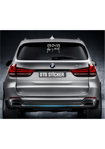 Gazi M.kemal Imza-Dijital Saat Özel Yeni Sticker 25*16,5 cm