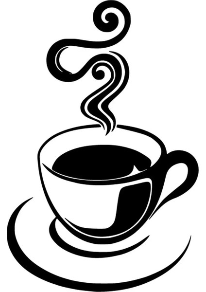 Sıcak Kahve Duvar Dekor Sticker 40 x 60 cm