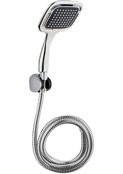 Siyah Kare Banyo Duş Seti, Hortum, Mafsal ve Başlık ile Modern Tasarım fiyatları