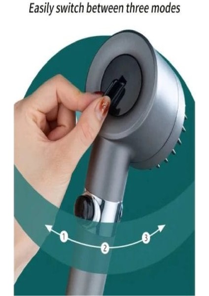 4 Fonksiyonlu Siyah Masajlı Duş Seti, Hortum ve Telefon ile Rahatlatıcı Duş modelleri