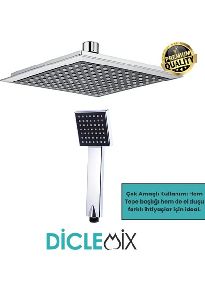 Gri Renkli Yağmurlama Tepe Duş Başlığı Seti, Şık ve Verimli Su Dağılımı fiyatları