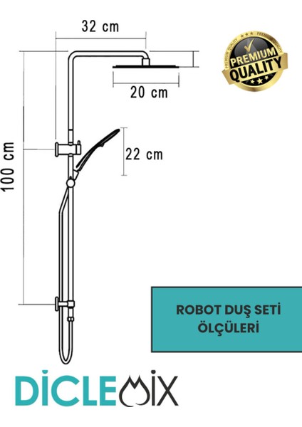 Gri Renkli Yağmurlama Tepe Duş Başlığı Seti, Şık ve Verimli Su Dağılımı fırsatları