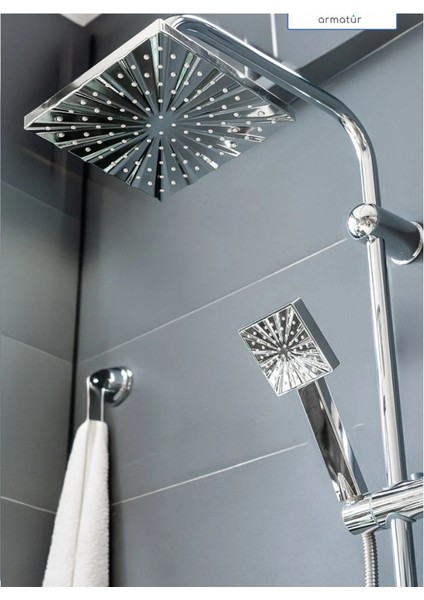 Gri Renkli Yağmurlama Duş Seti, Yüksek Kalite, Konforlu ve Şık Tasarım fiyatları