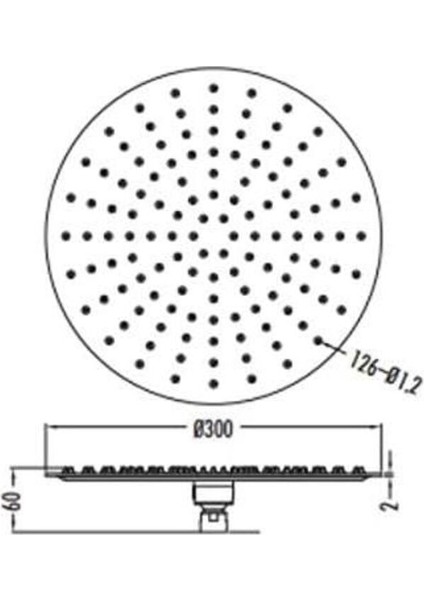 Paslanmaz Yuvarlak Tepe Duş Başlığı 300 Mm, Kaliteli ve Şık Tasarım fiyatları