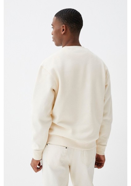 Erkek Bisiklet Yaka Rahat Kalıp 3 Iplik Içi Polarlı Kalın Sweatshirt SPR24SW36 fiyatları