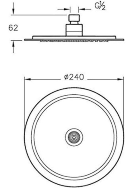 Yuvarlak Duş Başlığı, 25 Cm, Şık ve Dayanıklı Tasarım fiyatları
