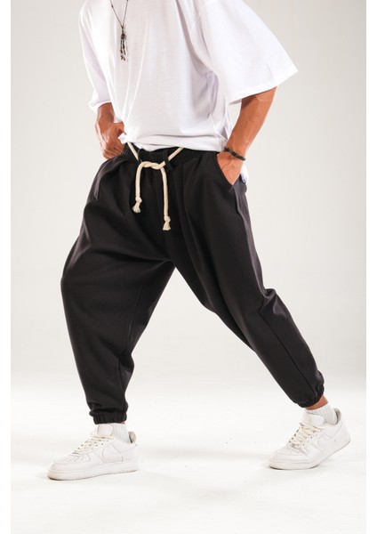 Halat Kemerli Pileli Jogger Pantolon modelleri