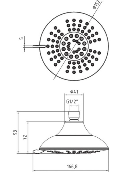 Yuvarlak Duş Başlığı 15X15 Gri, Şık ve Fonksiyonel Tasarım fiyatları
