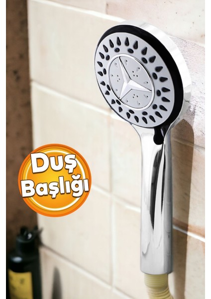 Gri Çok Fonksiyonlu Tek Duş Başlığı, Banyo Telefon Aksesuarı