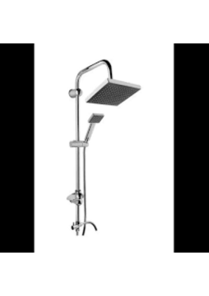 Gri Kare Duş Başlığı Seti, Şık ve Modern Tasarım, Dayanıklı ve Kullanışlı Ürün. fırsatları