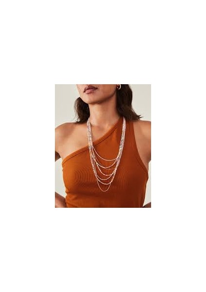 Çoklu Zincir Boncuklu Kolye modelleri