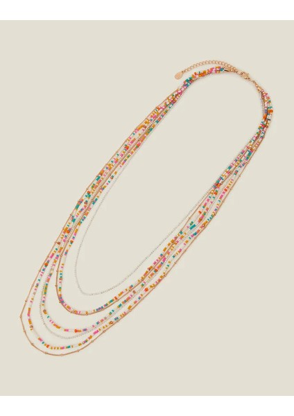 Çoklu Zincir Boncuklu Kolye indirimleri