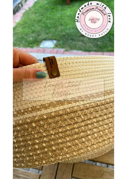 2li Organizer Tress Çok Amaçlı Düzenleyici Sepet Hasır Jüt Yılbaşı