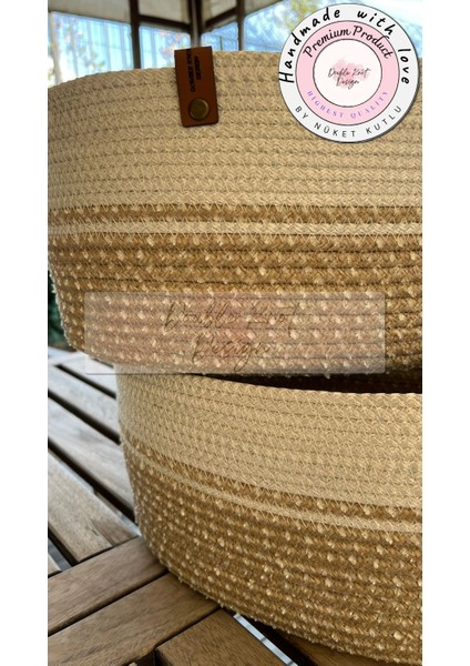 2li Organizer Tress Çok Amaçlı Düzenleyici Sepet Hasır Jüt Yılbaşı fırsatları