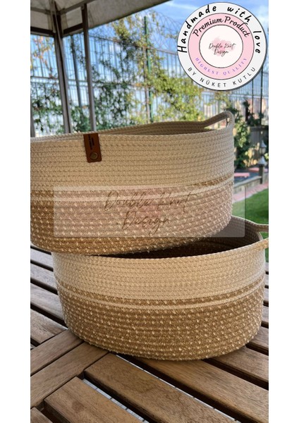 2li Organizer Tress Çok Amaçlı Düzenleyici Sepet Hasır Jüt Yılbaşı indirimleri