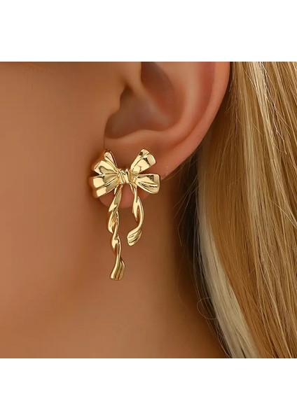 Fiyonk Desenli Küpe Altın Kaplama fiyatları