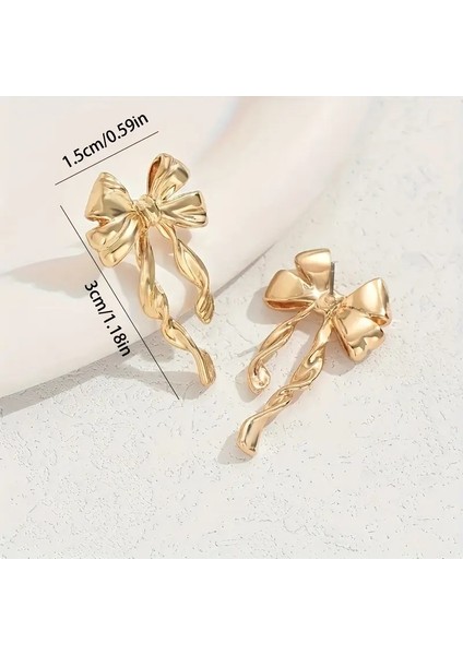 Fiyonk Desenli Küpe Altın Kaplama indirimleri