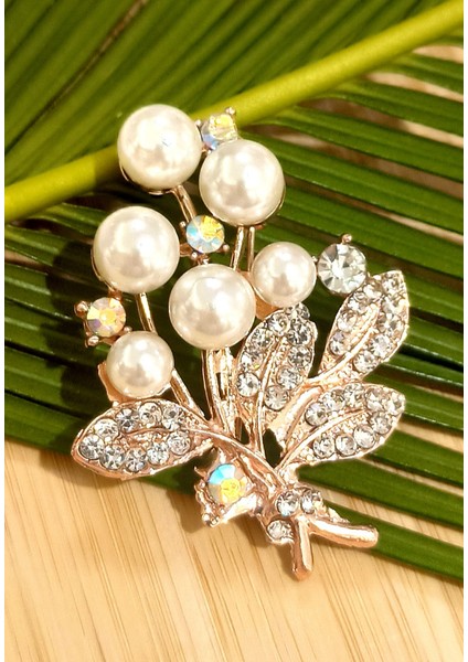 Taşlı Çiçek Figürlü Broş fiyatları