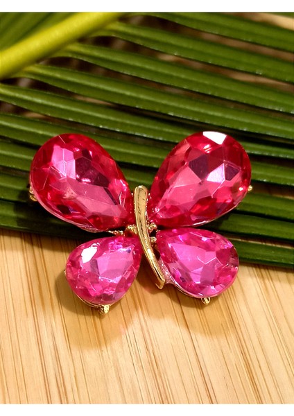 Pembe Kelebek Figürlü Broş fiyatları