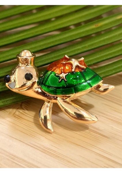 Kaplumbağa Figürlü Broş fiyatları