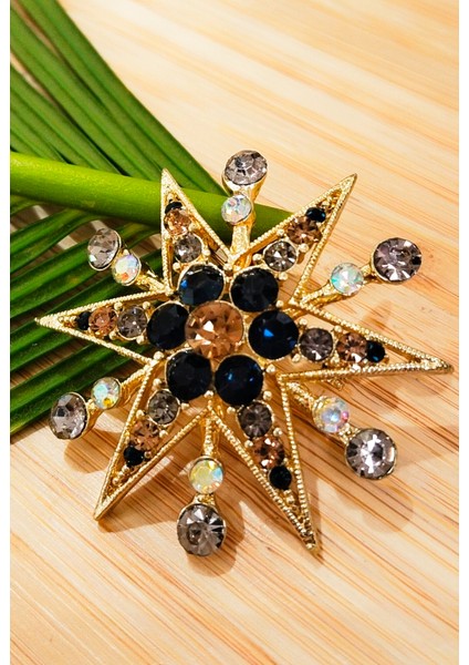 Taşlı Deniz Yıldızı Figürlü Broş fiyatları