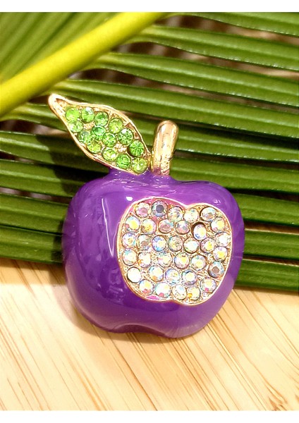 Mor Elma Figürlü Broş fiyatları