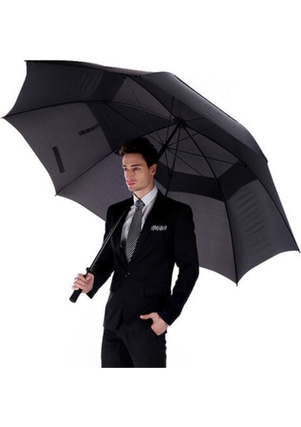 Çift Katmanlı Fiber Gövdeli Lüx Protokol Şemsiye 136 cm