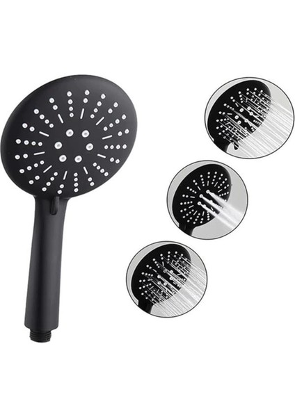 Mat Siyah 3 Fonksiyonlu Yüksek Basınçlı El Duşu, Dayanıklı ve Şık Tasarım fiyatları