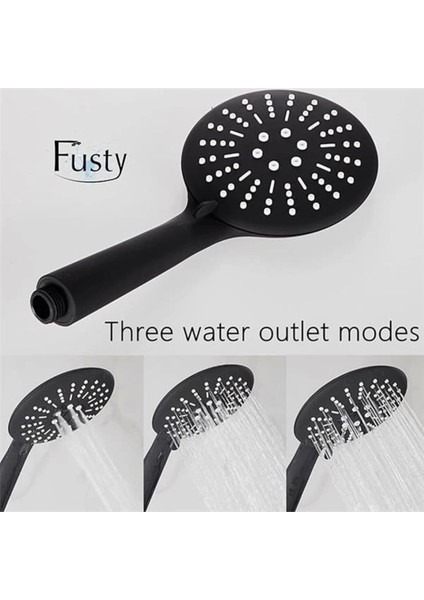 Mat Siyah 3 Fonksiyonlu Yüksek Basınçlı El Duşu, Dayanıklı ve Şık Tasarım fırsatları