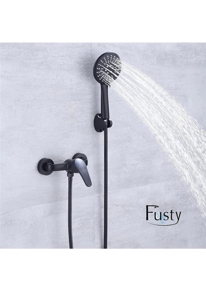 Mat Siyah 3 Fonksiyonlu Yüksek Basınçlı El Duşu, Dayanıklı ve Şık Tasarım