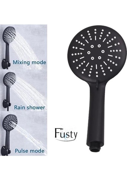 Mat Siyah 3 Fonksiyonlu Yüksek Basınçlı El Duşu, Dayanıklı ve Şık Tasarım