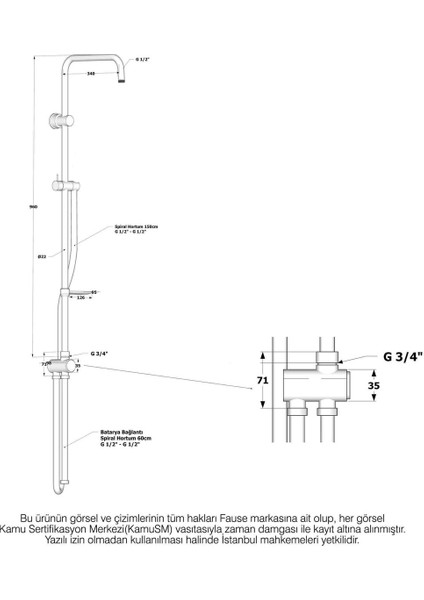 Gümüş Renkli Kolonsuz Duş Seti, El ve Tepe Duşu, Şık Tasarım, Kolay Montaj. modelleri