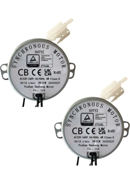 2 Adet 50 Tyz 10/12 Rpm Kuluçka Motoru Viyol Çevirme ( Lisinya )