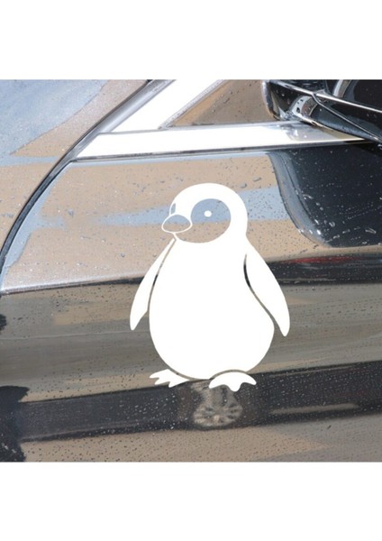 Sevimli Penguen Özel Yeni Sticker 2 Parça Beyaz 12*16 cm
