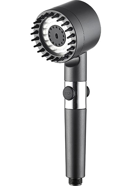 Su Masajlı, Kademeli, Yüksek Basınç, Filtreli, Tasarruflu Duş Başlığı Siyah