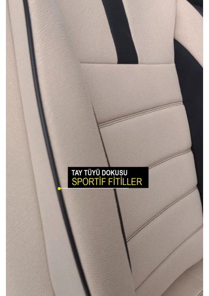 Kia Picanto 2014 Uyumlu Tay Tüyü Serisi Bej Oto Kılıfı Tam Set fırsatları