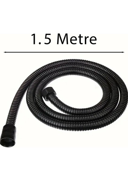 Siyah 1.5 M Duş Hortumu, Tüm Başlıklarla Uyum Sağlayan Bağlantı Aksesuarı modelleri