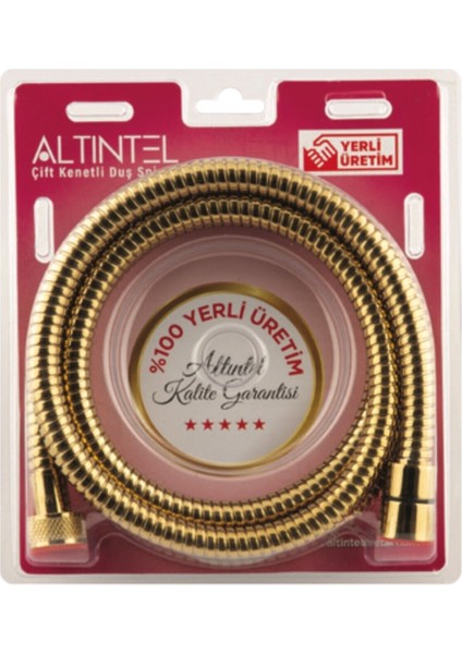 Altın Renkli Modern Duş Hortumu, Şık ve Dayanıklı Tasarım